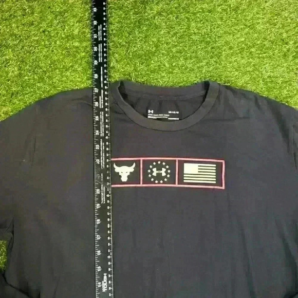 Under Armour Project Rock Shirt Men's L Black Long Sleeve Heatgear Shirt - Picture 6 of 7